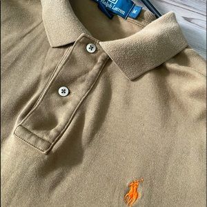 Tan collared polo